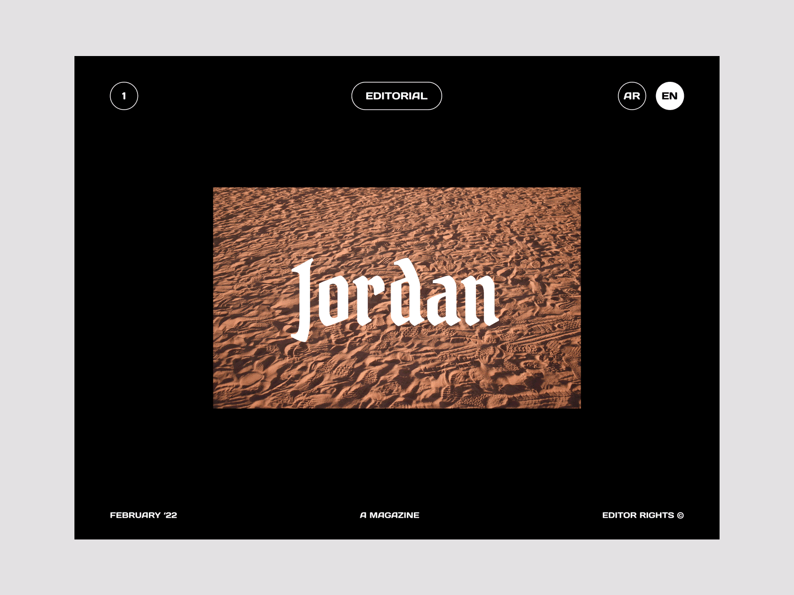Jordan — Exploration — 01 animation desert digital editorial jordan magazine petra photography sea travel ui wadirum