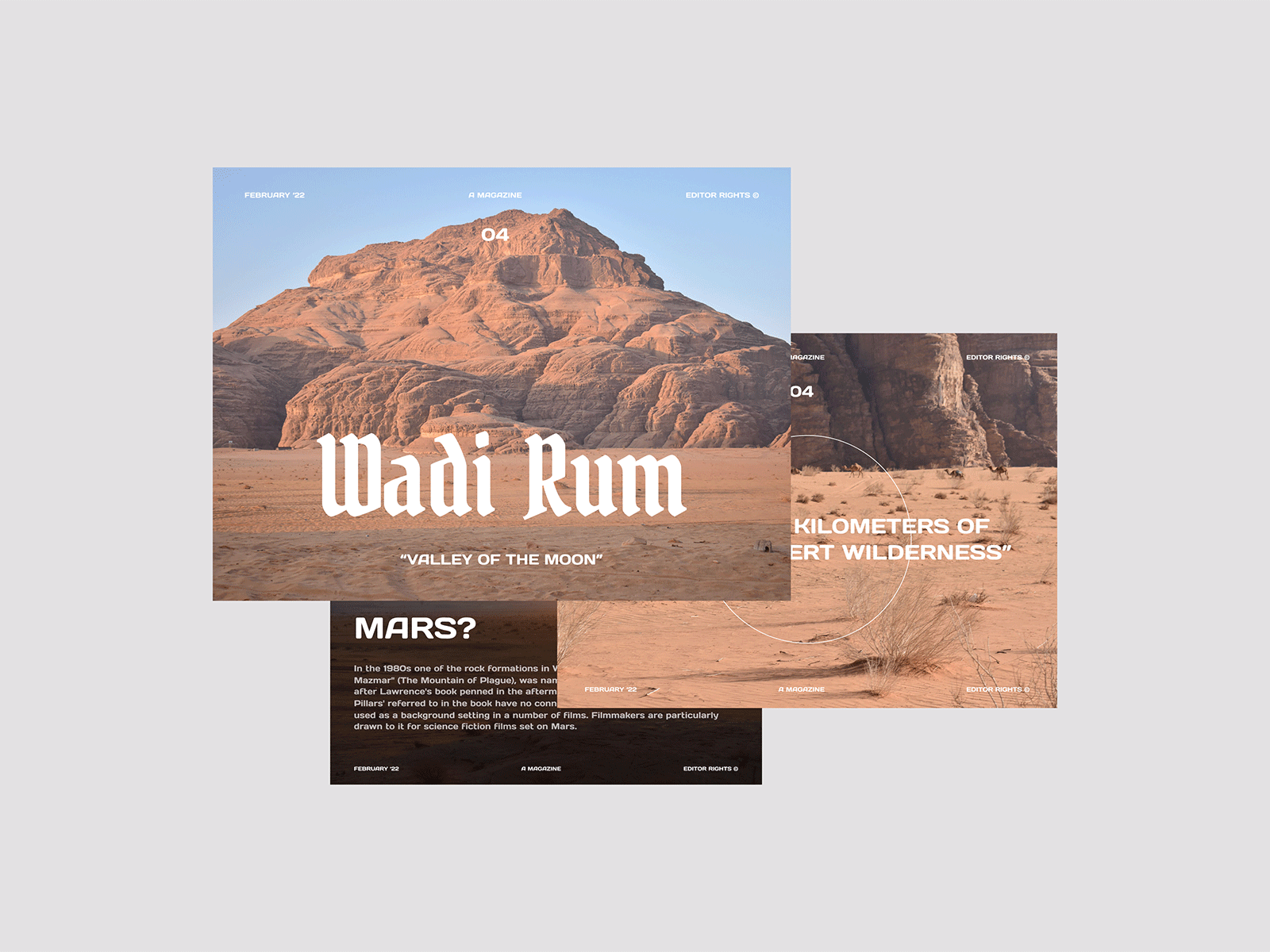 Jordan — Exploration — 02 animation desert editorial jordan layout magazine petra photography typography ui wadirum