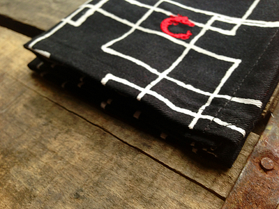 Black with White Geometric Pattern Cotton Pocket Square chicago fashion pocket square salvage style wood woodgrain