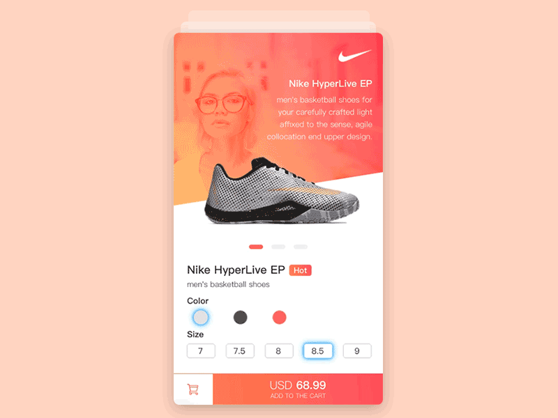 Nike Store UX animation app ec interaction nike sketch store ui ux