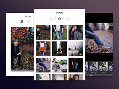 Daily UI app filters interface library photo photography ui