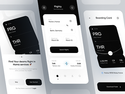 Homa Flight App :: Light mood ✈ airline app app app ui booking booking flight clean ui flight app flights hotel hotel app ios minimal mobile app mobile app design plane app ticket app ui ui design ui ux ux