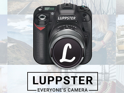 Luppster - Everyone's Camera adobe illustrator adobe photoshop app design app icon camera camera app graphic design logo nikon camera photography wacom bamboo tablet