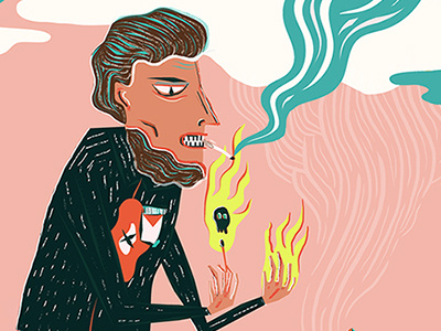 Marlboro illustration smoking