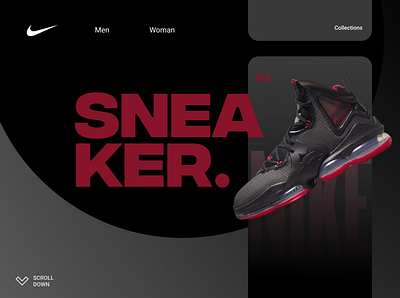 Nike Sneaker Store Concept 3d animation app branding design graphic design illustration logo motion graphics typography ui ux vector