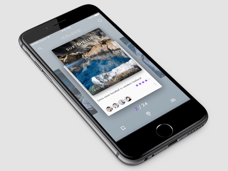 Iceland Travel App Concept