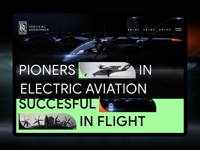 Vertical Aerospace — electric aviation 3d branding design product ui ux