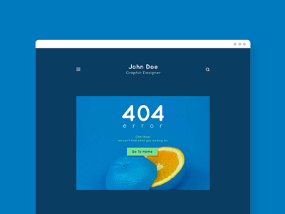 404 Page Design