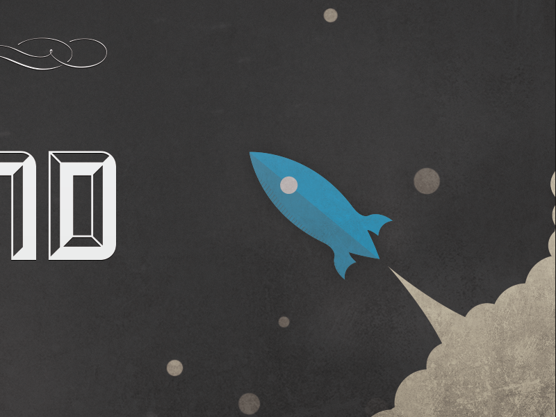 To Infinity and Beyond illustration poster typography