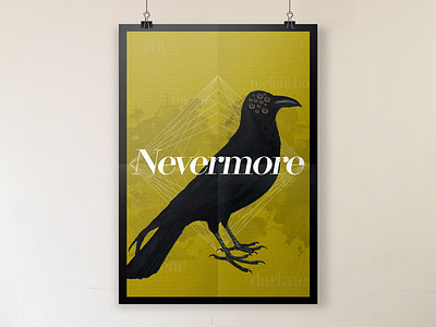 The Raven - Nevermore artwork poster raven