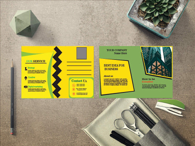 PostCard Design Template 3d branding design graphic design modern template