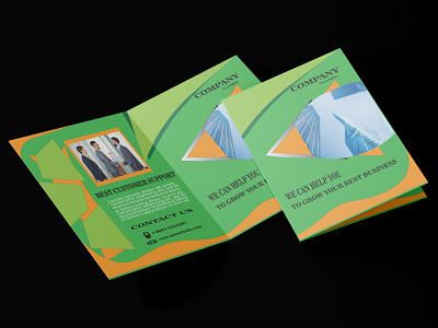 Bi-Fold Brochure Design Template bi fold brochure branding company brochure design graphic design modern motion graphics professional template