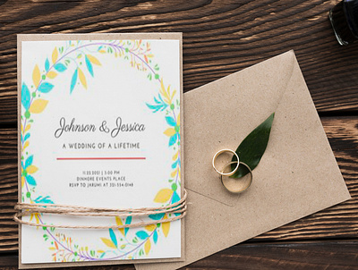 Wedding invitation Card Design Template branding graphic design invitation motion graphics template wedding