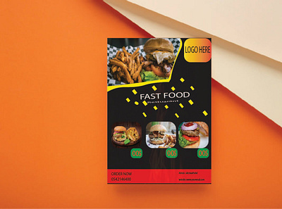 Flyer Design Template branding design fast food graphic design modern motion graphics professional template