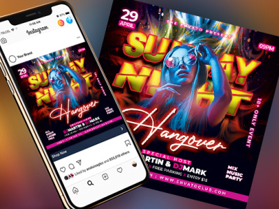 Night Club Flyer design dj festival graphic design night club party unique