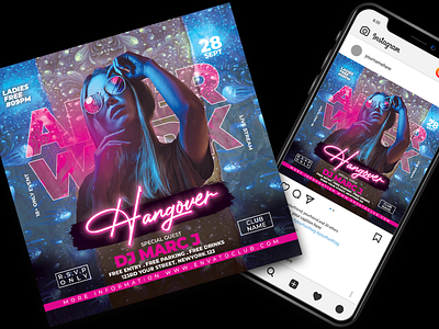 Night Club Flyer design dj night club flyer festival flyer graphic design modern party night flyer professional template