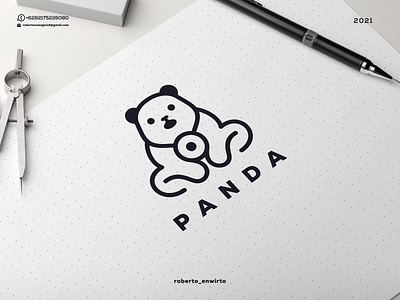 Panda Logo 3d animation app branding creative design graphic design icon illustration logo logos panda ui