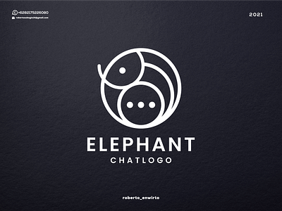 Elephant Chat Logo 3d animation branding chat design elephant graphic design icon illustration logo logos vector