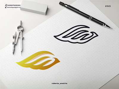 Wing Awesome Logo 3d animation branding design design logo designer graphic design icon illustration logo logo design logos ui vector wing