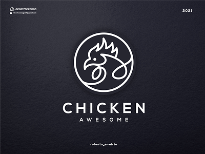 Chicken Awesome Logo animation branding chicken design designer graphic design icon illustration logo logos vector