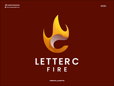 Letter C Fire Logo