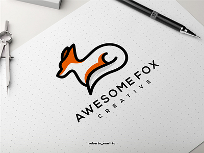 Awesome Fox Creative Logo animation awesome branding creative design design logo fox graphic design icon illustration logo logo design logos vector
