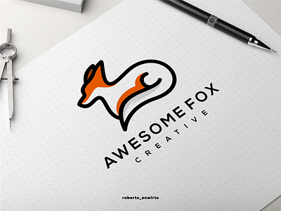 Awesome Fox Creative Logo