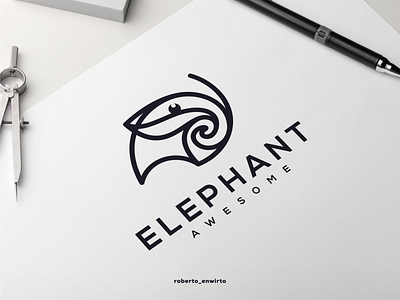Elephant Awesome Logo animation branding design design logo designer elephant graphic design illustration logo logo design logos motion graphics ux vector