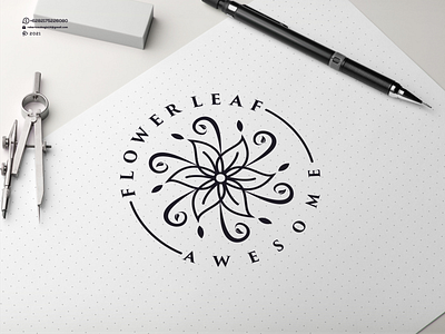 Flower Leaf Awesome Logo animation awesome branding design desiner flower graphic design icon illustration leaf logo logos vector