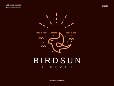 BirdSun Line art Logo