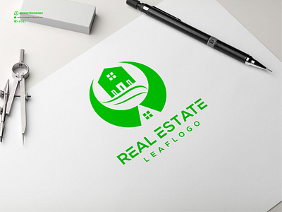 Real Estate Leaf Logo animation branding cool design graphic design icon illustration logo logos real estate ui ux vector