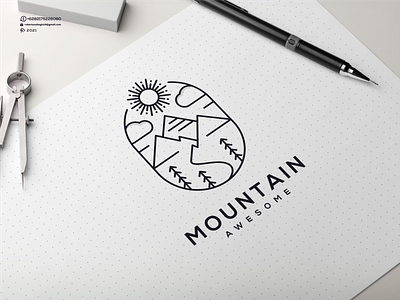 Mountain Awesome Logo animation awesome branding design good graphic design icon illustration logo logos mountain vector