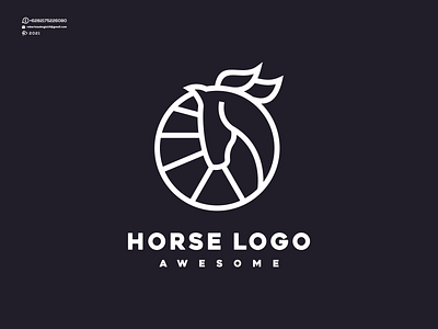 Horse Logo animation awesome branding cool design graphic design horse icon illustration line logo logos nice vector