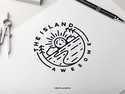 The Island Awesome Logo animation awesome branding cool design good graphic design icon illustration logo logos nice the island vector