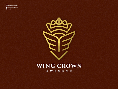 Wing Crown Awesome Logo animation awesome branding design design logo desinger graphic design icon illustration logo logo design logos nice simple vector wing