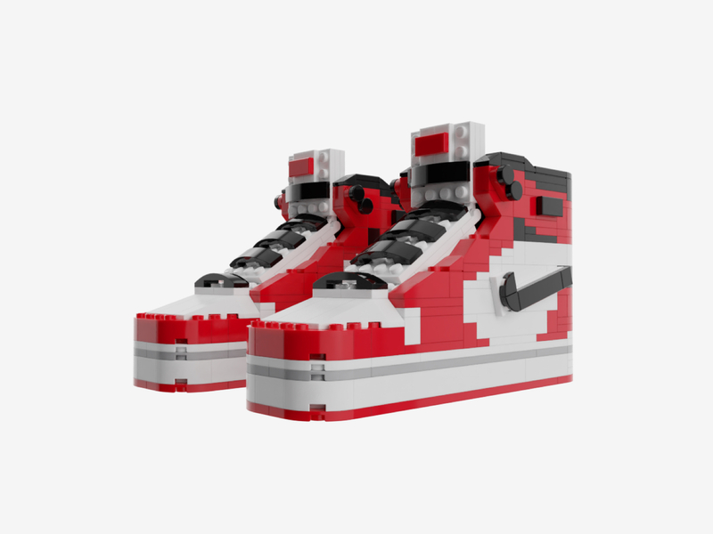 Bricks Kicks Air Jordan 1 Collectible Kit art legos model nike sneakers