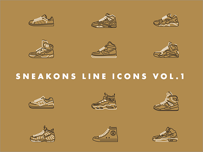Sneakons Line Icons Vol. 1 design icons illustration sneakers sneakons