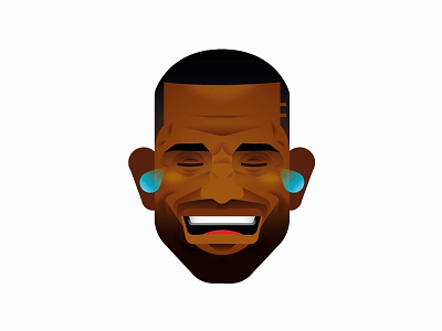 LeBron Crying 2016 basketball cleveland design emoji illustration lebron lebron james nba finals sports