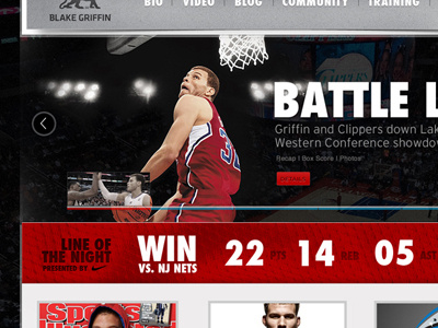 Blake Griffin Website Concept