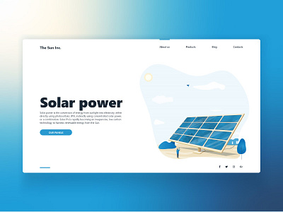 Solar Powerd design illustration minimal ui