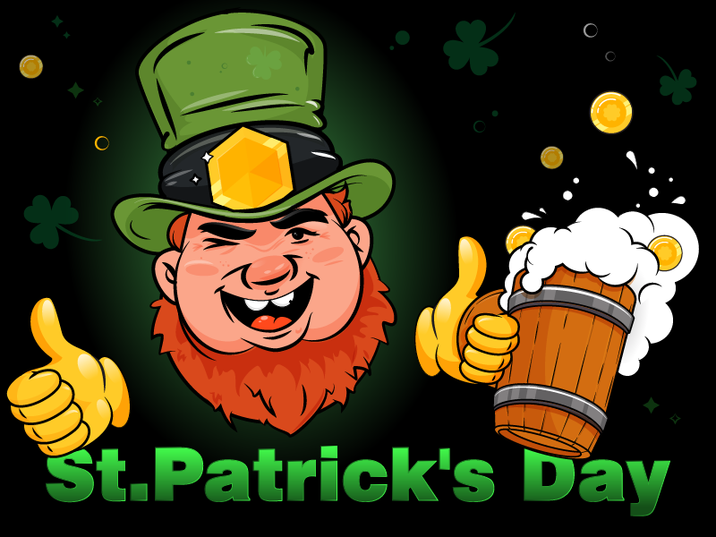 Happy St. Patrick`s Day! beer coins gold coin illustration leprechaun st. patrick`s day st. patrick`s day vector