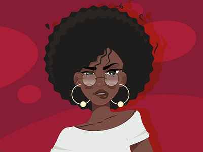 Black Queen character girl girl illustration hairstyle vector vector illustration