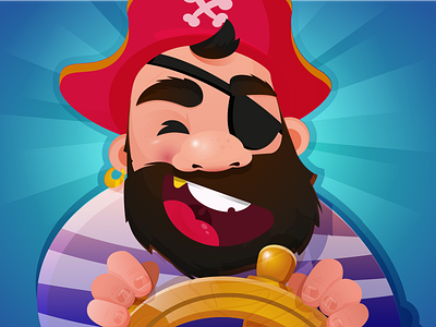 Jolly Pirate 🦀 character graphic design pirat ui vector illustration
