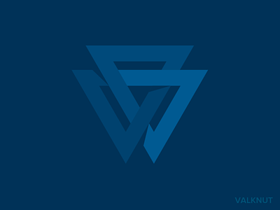 Valknyt illustration logotype scandinavian style symbol valknut vector