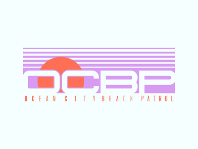 OCBP // Lockup Exploration 80s active branding breeze bright coast design energy lifeguard logo maryland ocean ocean city retro summer sun sunrise sunset swim water