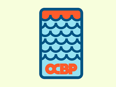 OCBP // Lockup Exploration beach beach patrol blue branding buoy clean contrast design energy lifeguard logo maryland ocean ocean city orange save swim water waves