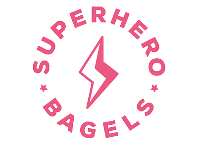 Superhero bagels bagels branding cafe design food graphic design hero logo retro superhero typography vector