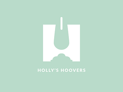 Holly's Hoovers branding cleaning graphic design h identity logo minimal mint negative space simple