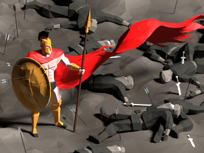 Lowpoly sparta 3d blender lowpoly render sparta