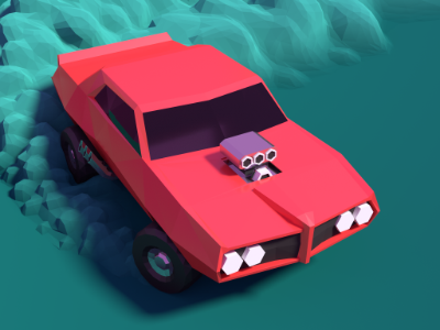 Lowpoly drift Pontiac GTO 1969